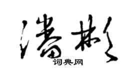 曾慶福潘彬草書個性簽名怎么寫