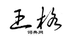 曾慶福王格草書個性簽名怎么寫