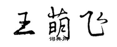 曾慶福王萌飛行書個性簽名怎么寫