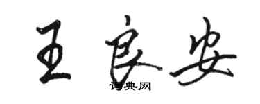 駱恆光王良安行書個性簽名怎么寫