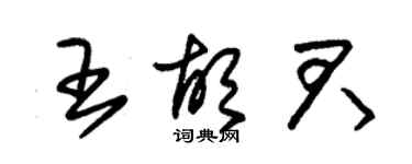 朱錫榮王胡君草書個性簽名怎么寫