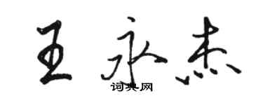 駱恆光王永傑行書個性簽名怎么寫