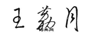 駱恆光王荔月草書個性簽名怎么寫