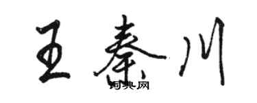 駱恆光王秦川行書個性簽名怎么寫