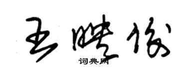 朱錫榮王映俊草書個性簽名怎么寫