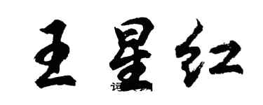 胡問遂王星紅行書個性簽名怎么寫