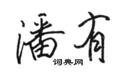 駱恆光潘有行書個性簽名怎么寫