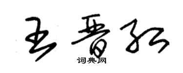 朱錫榮王晉紅草書個性簽名怎么寫