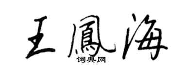 王正良王鳳海行書個性簽名怎么寫