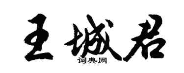 胡問遂王城君行書個性簽名怎么寫