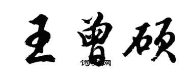胡問遂王曾碩行書個性簽名怎么寫