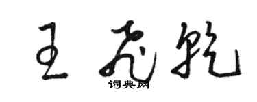 駱恆光王飛乾草書個性簽名怎么寫