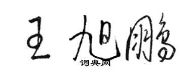 駱恆光王旭鵬草書個性簽名怎么寫