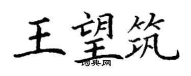 丁謙王望築楷書個性簽名怎么寫