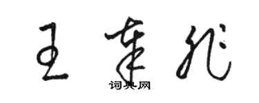 駱恆光王奉非草書個性簽名怎么寫