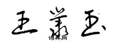 曾慶福王叢玉草書個性簽名怎么寫