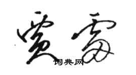 駱恆光賈雷草書個性簽名怎么寫