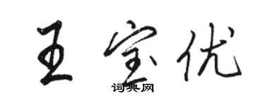 駱恆光王寶優行書個性簽名怎么寫