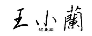 王正良王小蘭行書個性簽名怎么寫