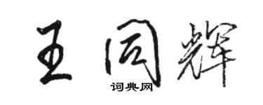 駱恆光王同輝行書個性簽名怎么寫