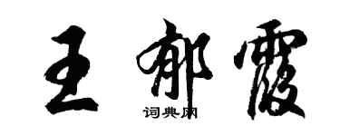胡問遂王郁霞行書個性簽名怎么寫