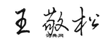 駱恆光王敬松行書個性簽名怎么寫