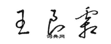 駱恆光王良霜草書個性簽名怎么寫