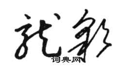 駱恆光龍彩草書個性簽名怎么寫