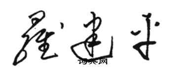 駱恆光羅建平草書個性簽名怎么寫