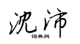 王正良沈沛行書個性簽名怎么寫