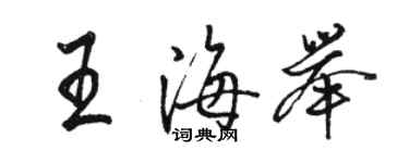 駱恆光王海舉行書個性簽名怎么寫