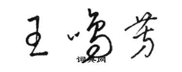 駱恆光王鳴芳草書個性簽名怎么寫