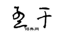 曾慶福孟乾草書個性簽名怎么寫