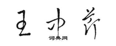 駱恆光王中芹草書個性簽名怎么寫