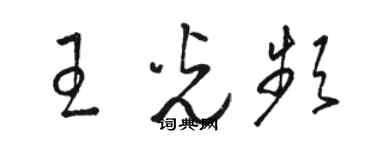 駱恆光王光頻草書個性簽名怎么寫