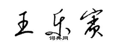 梁錦英王樂賓草書個性簽名怎么寫