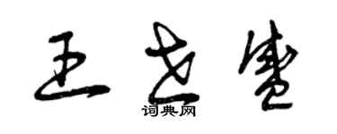 曾慶福王世盛草書個性簽名怎么寫