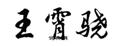 胡問遂王霄驍行書個性簽名怎么寫