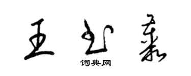 梁錦英王書叢草書個性簽名怎么寫