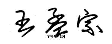 朱錫榮王孟宗草書個性簽名怎么寫