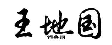 胡問遂王地國行書個性簽名怎么寫