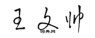 駱恆光王文帥草書個性簽名怎么寫