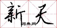 新天怎么寫好看