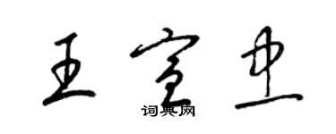 梁錦英王宣忠草書個性簽名怎么寫