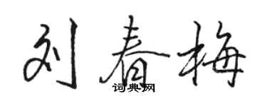 駱恆光劉春梅行書個性簽名怎么寫