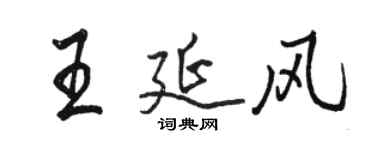 駱恆光王延風行書個性簽名怎么寫