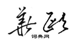 駱恆光華歐草書個性簽名怎么寫