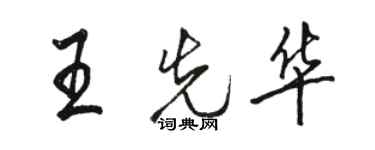 駱恆光王先華行書個性簽名怎么寫