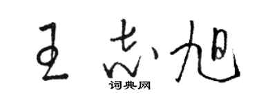 駱恆光王志旭草書個性簽名怎么寫