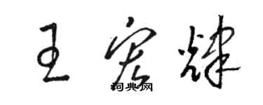 駱恆光王宏輝草書個性簽名怎么寫